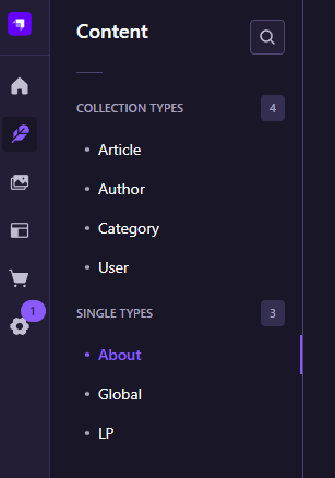 Content Managerの画面